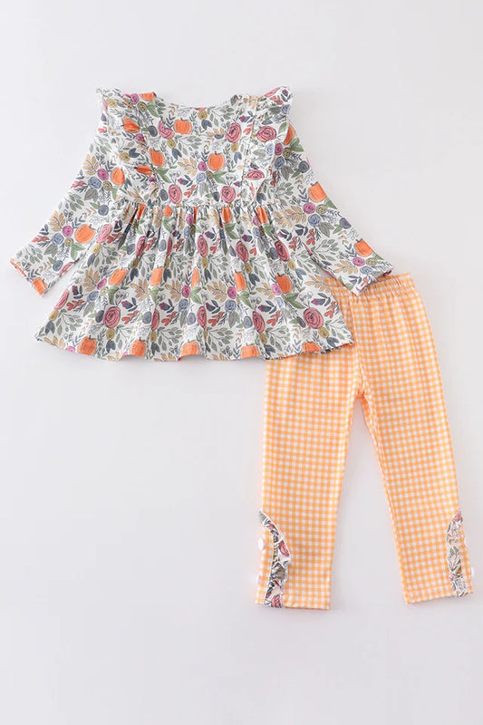 Pumpkin Floral 2 Piece