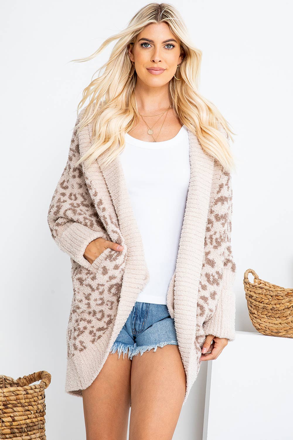 LEOPARD SLOUCHY CARDIGAN