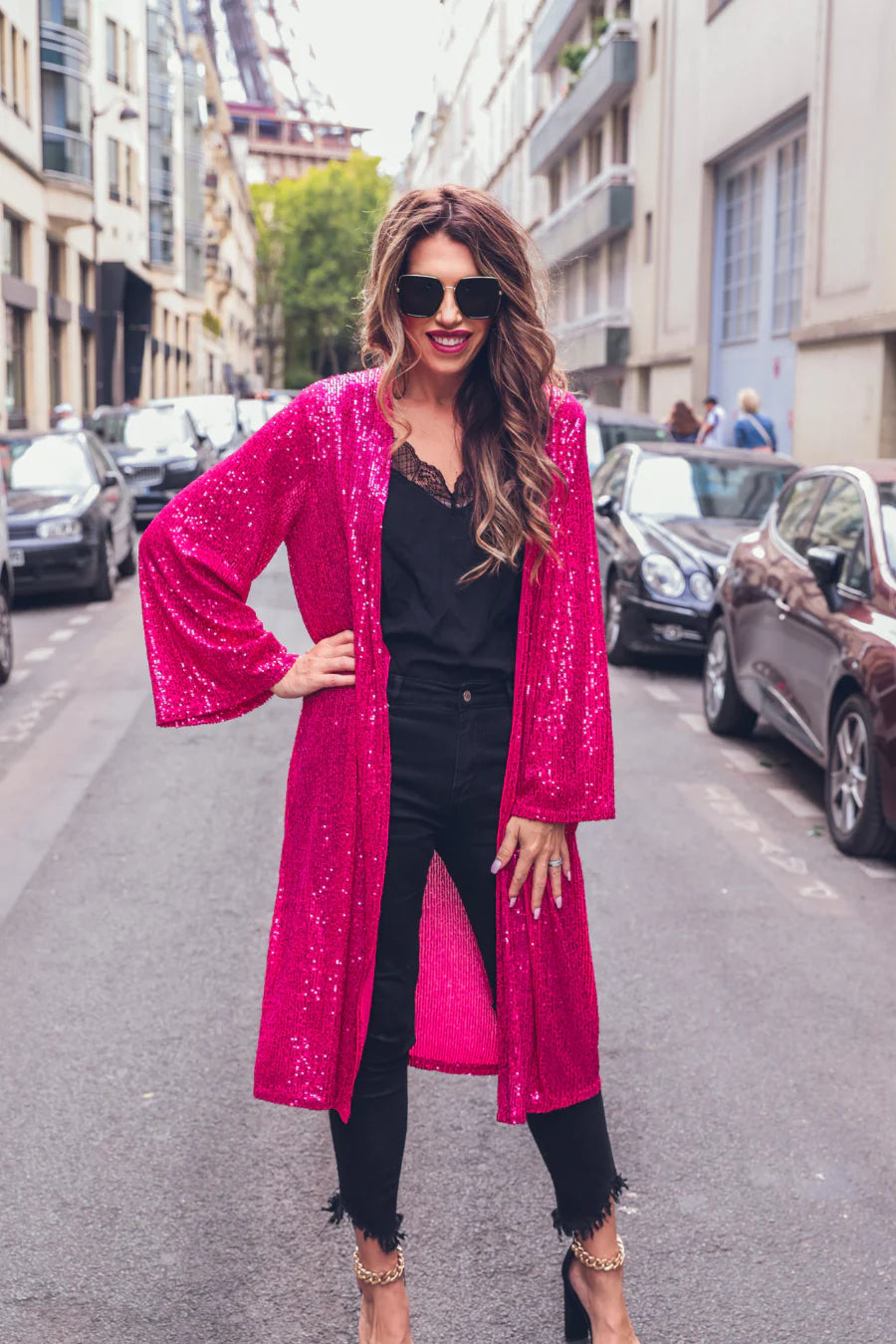 Give Me Sparkle Sequin Kimono